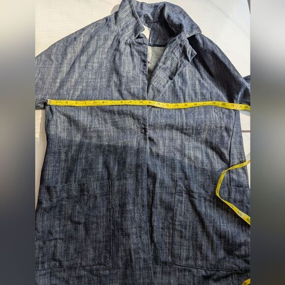 HOPE STHLM Stockholm 💯 Cotton Made In Italy Oversized Denim Blazer Jacket  S - Picture 12 of 16